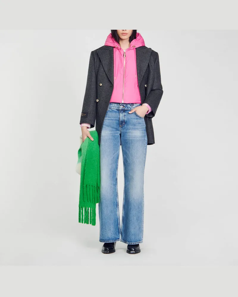 Sandro Ärmellose Steppjacke Fushia