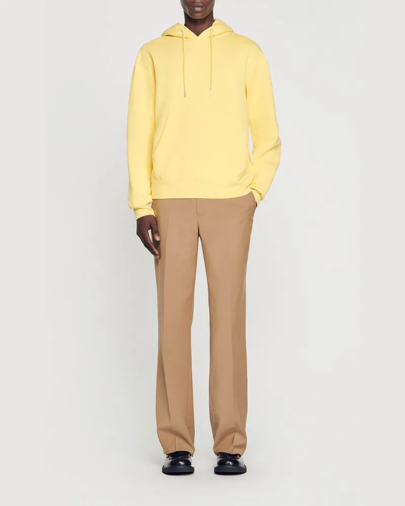 Sandro Hoodie für Herren aus Bio-Baumwolle Zitronengelb
