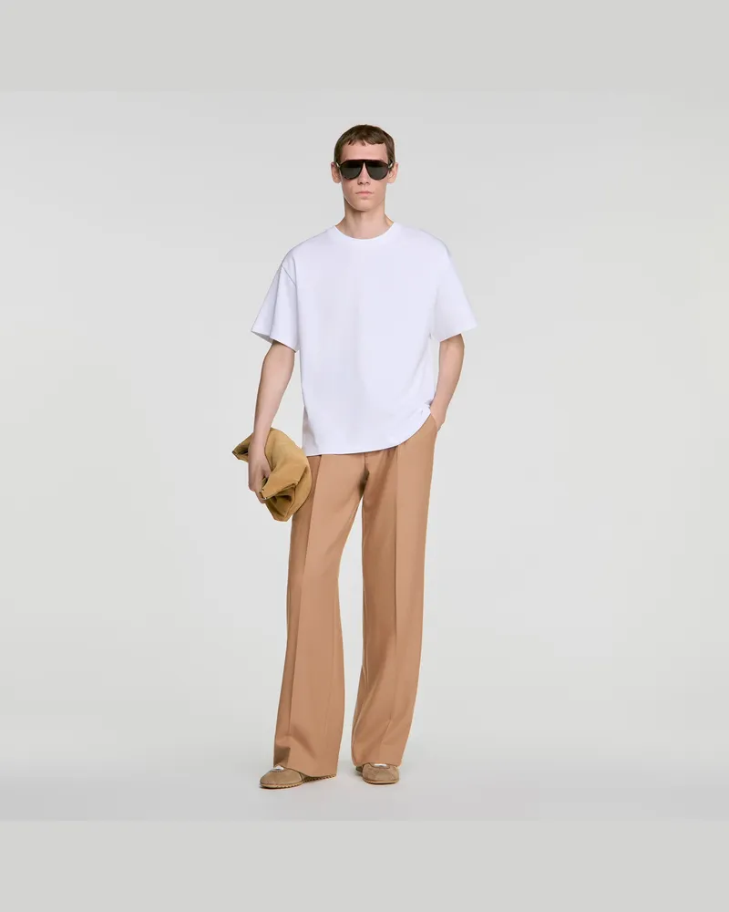 Sandro Oversize-T-Shirt Weiß