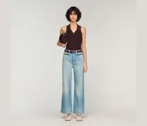 Gerade Jeans aus verwaschenem Denim