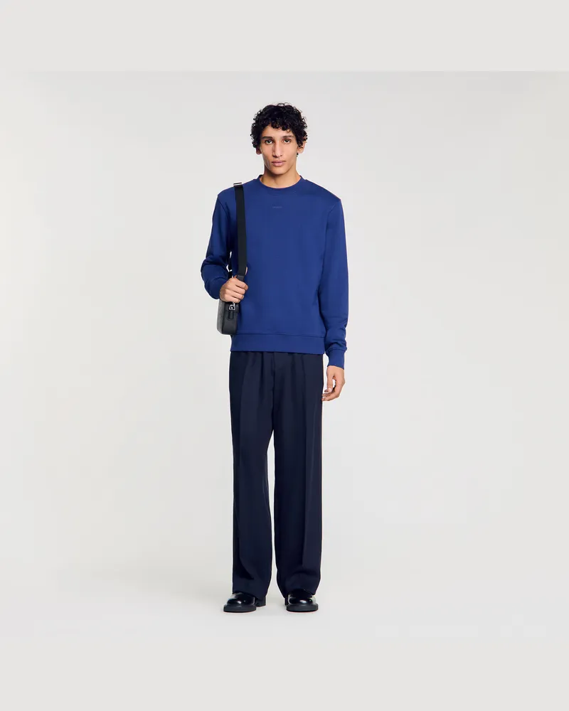 Sandro Logo-Sweatshirt Bleu