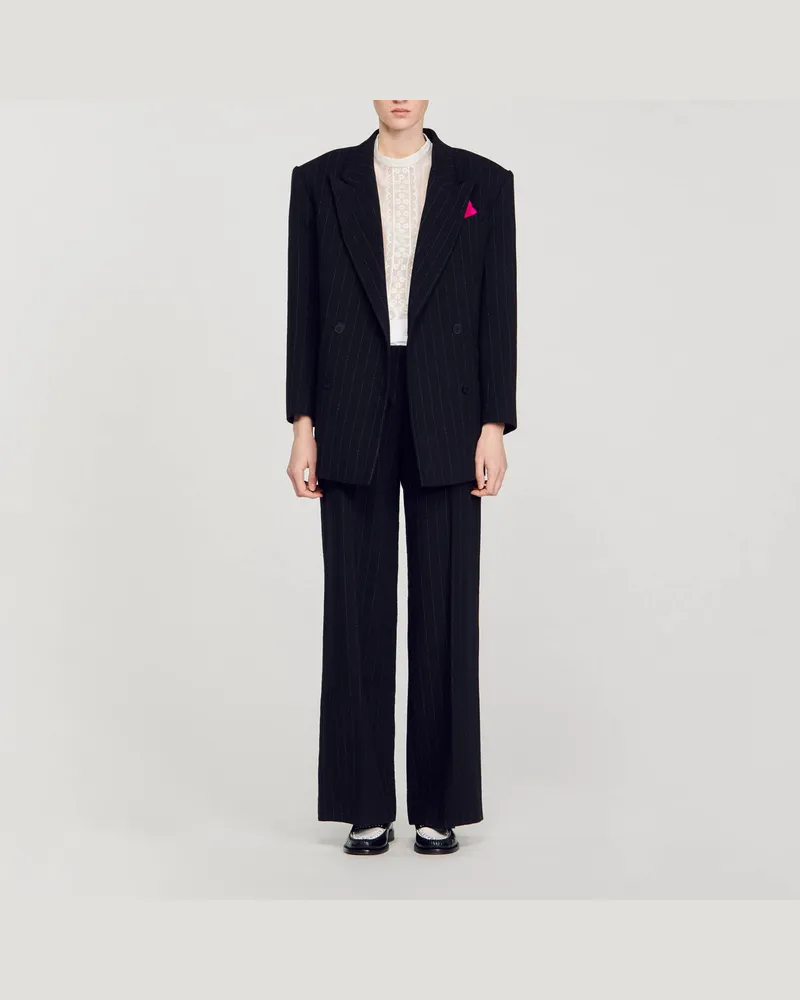 Sandro Oversize-Blazer Schwarz