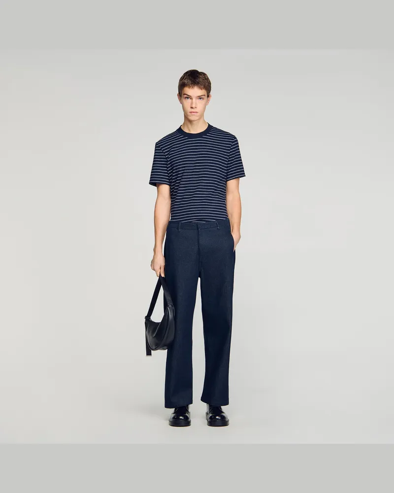 Sandro Raw Barrel-Jeans Marine