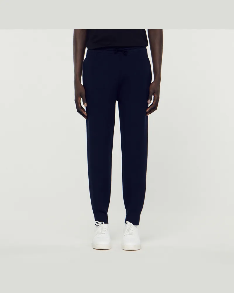 Sandro Jogginghose aus Strick Marine
