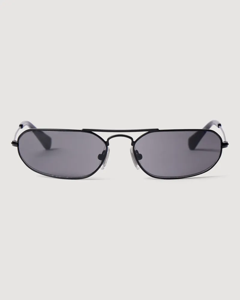Sandro Lunettes de soleil ovales en métal Schwarz