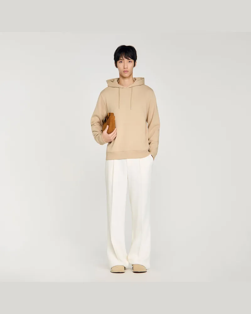 Sandro Sweatshirt mit Logo Beige