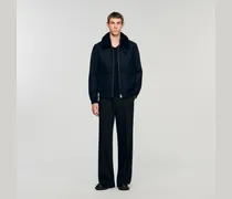 Fliegerjacke aus Wolle mit Kragen