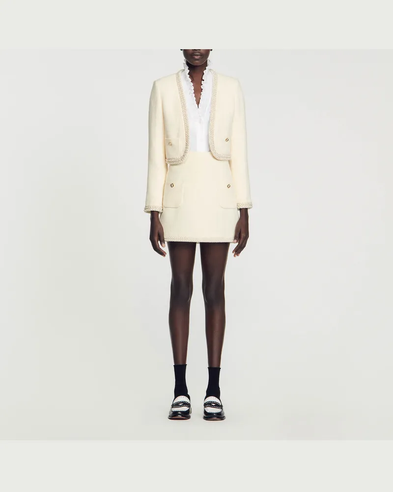 Sandro Rock aus Perltweed Ecru