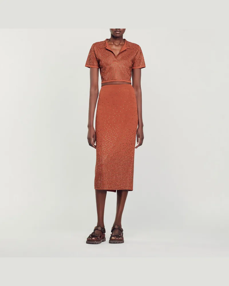 Sandro Midirock mit Strassverzierung Braun