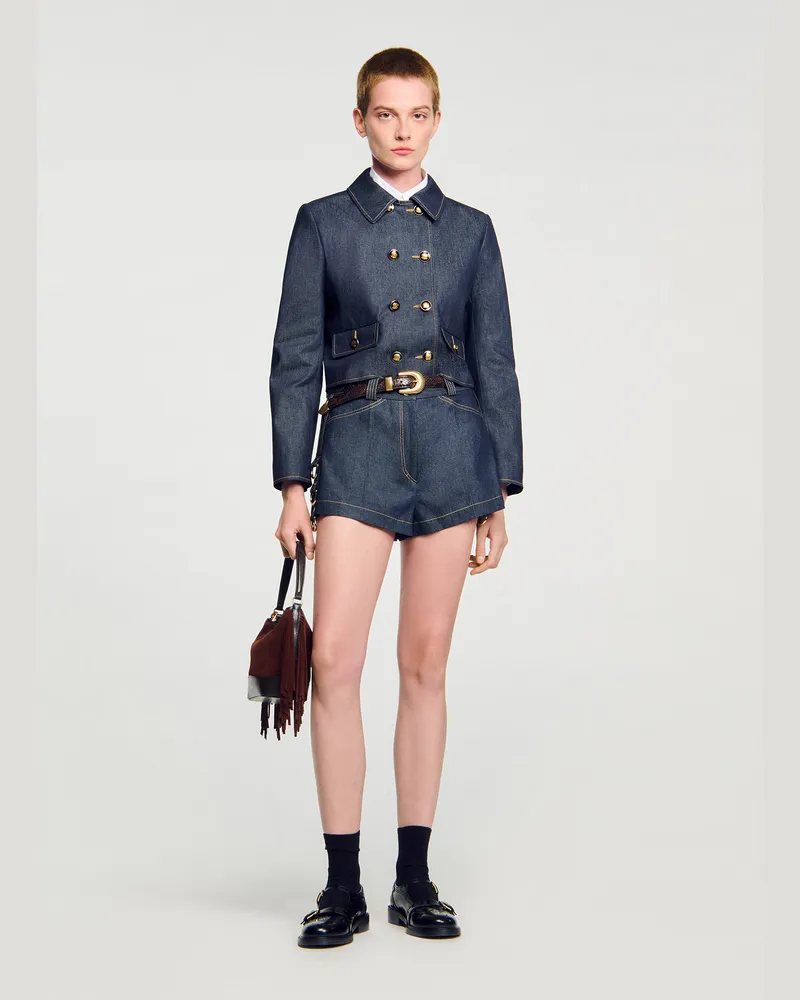 Sandro Jeansshorts Bleu