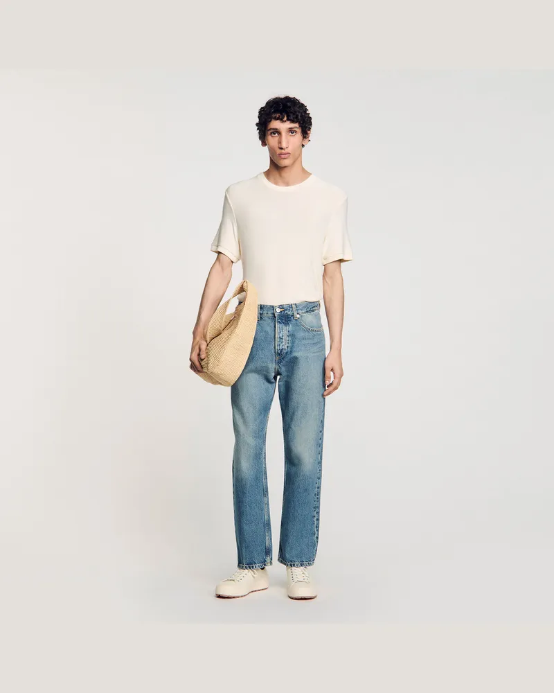Sandro Loose-Fit-Jeans Blue-vintage-denim