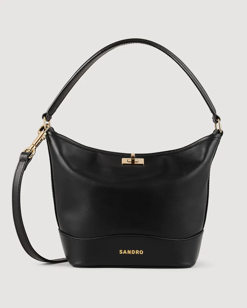 Sandro Ledertasche Mini Tangoso Schwarz