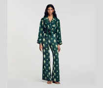 Fließende Hose mit Paisley-Print