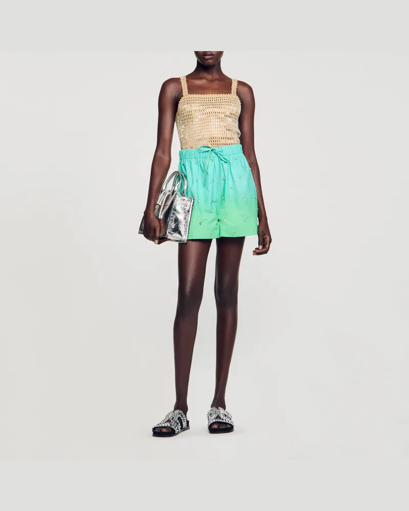 Sandro Shorts mit Strass Bleu