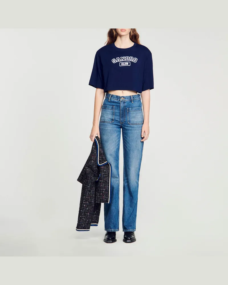 Sandro Kurzes T-Shirt Marine
