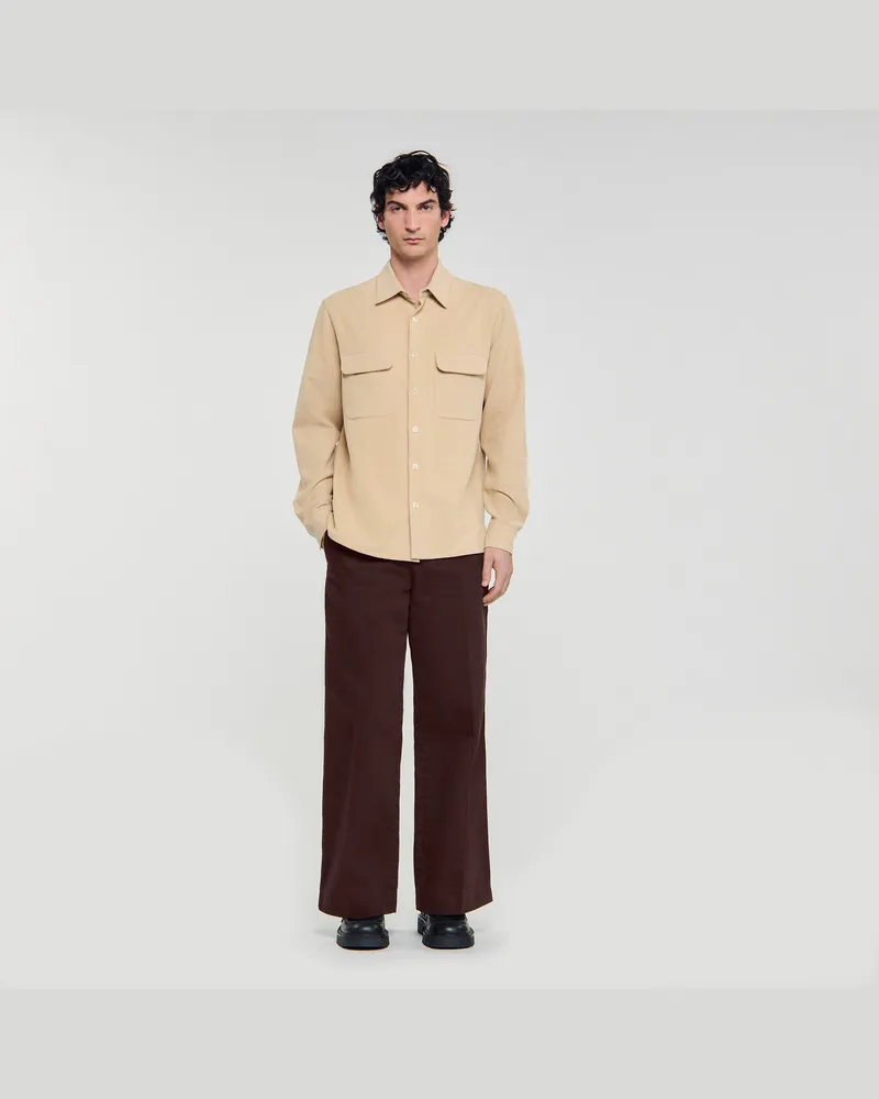 Sandro Flanellhemd Beige