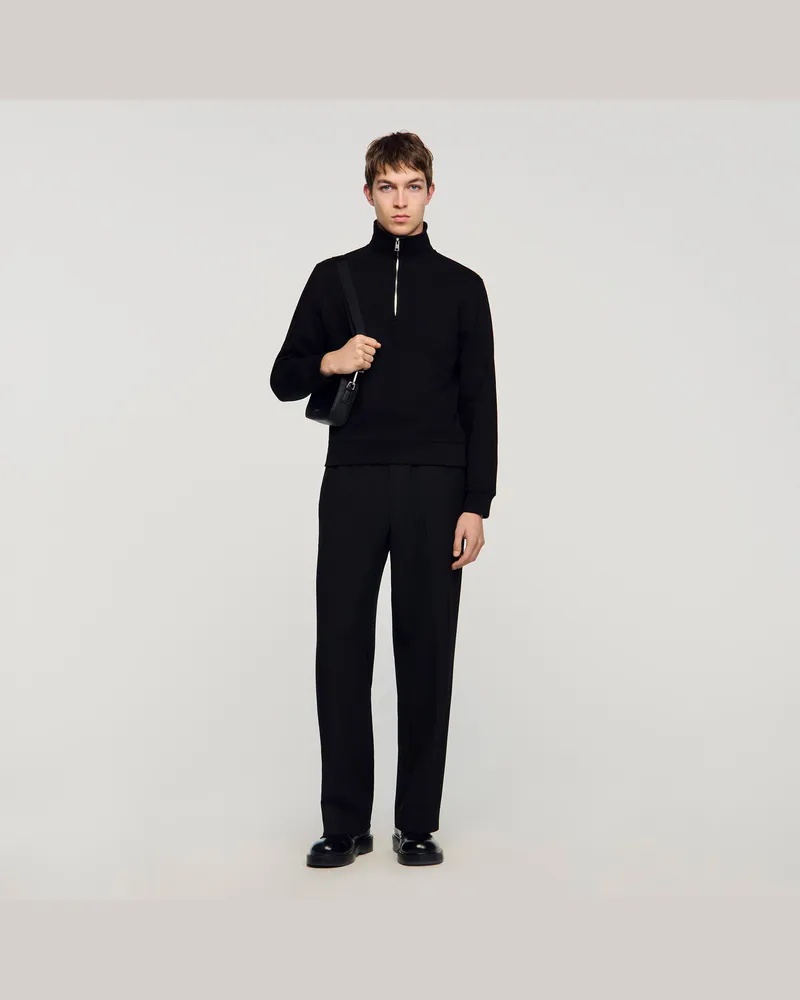 Sandro Sweatshirt aus Baumwolle Schwarz