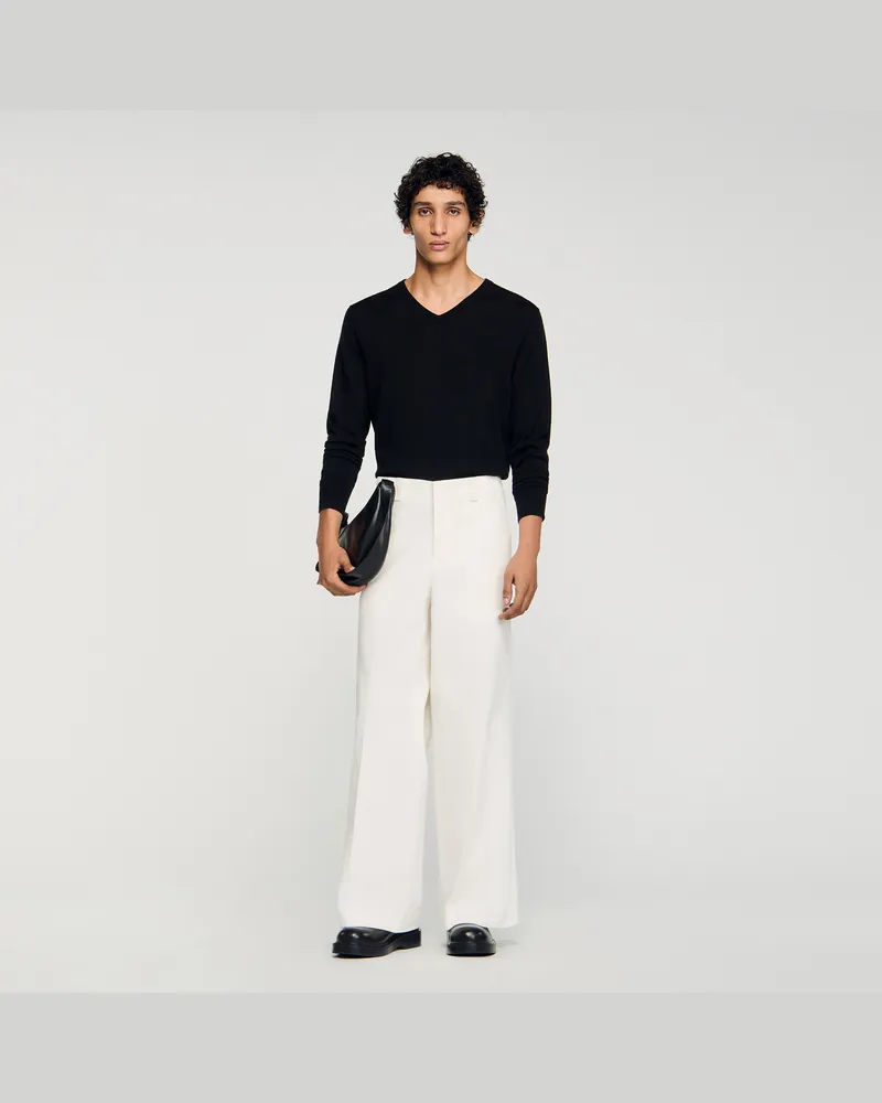 Sandro Weite Hose Weiß