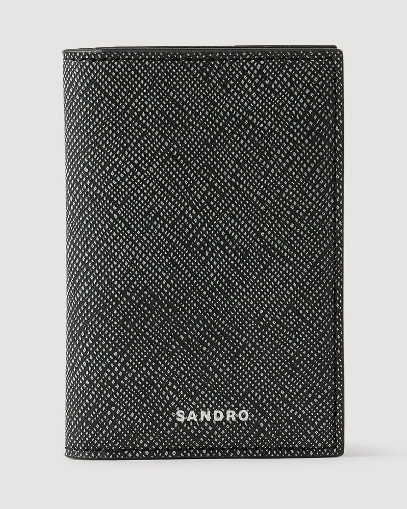 Sandro Brieftasche aus rekonstituiertes Leder Graphites