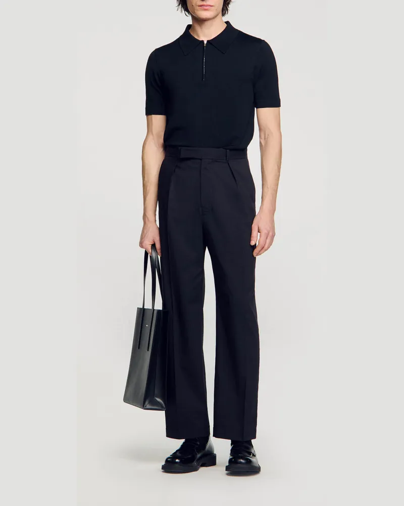 Sandro Weite Hose Schwarz