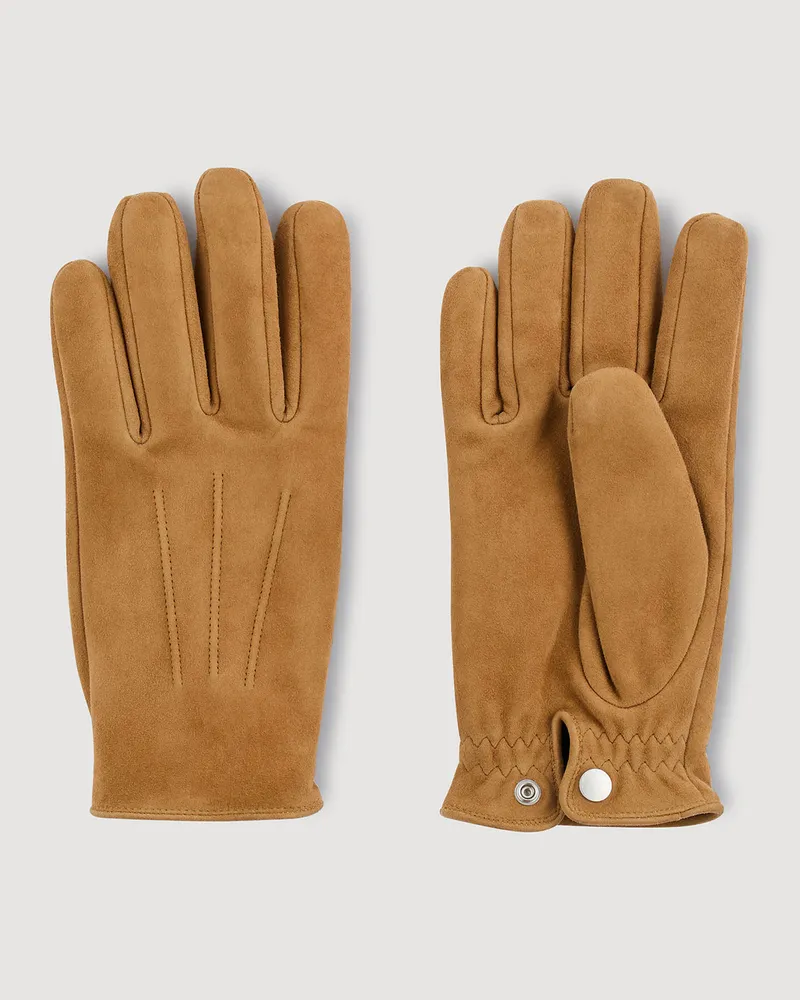 Sandro Lederhandschuhe Camel.
