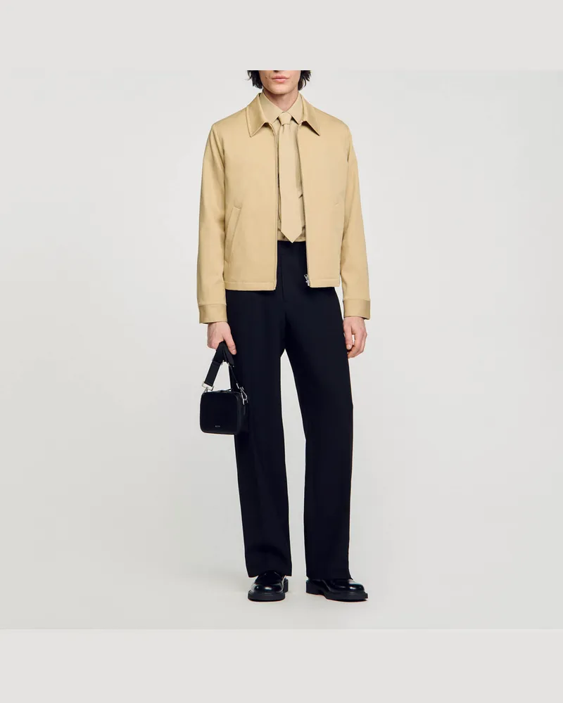 Sandro Blouson aus Baumwolle Sable