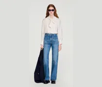 Seidenbluse mit Lavallière