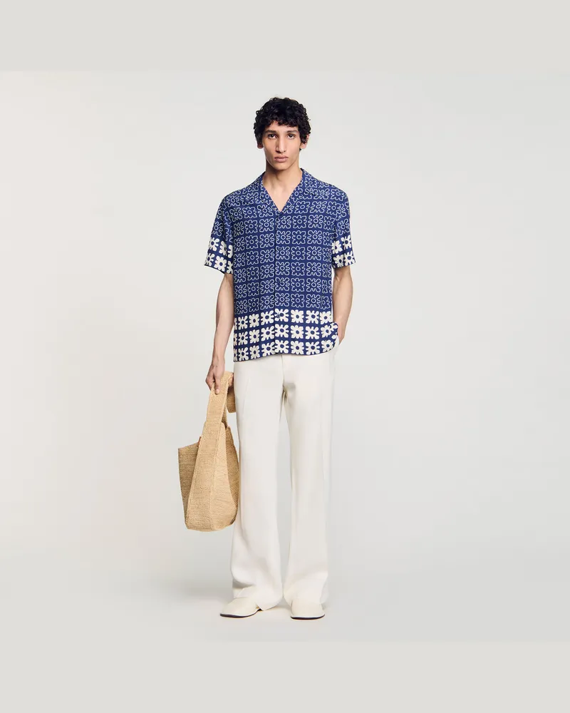 Sandro Hemd mit Blumenprint Midnight