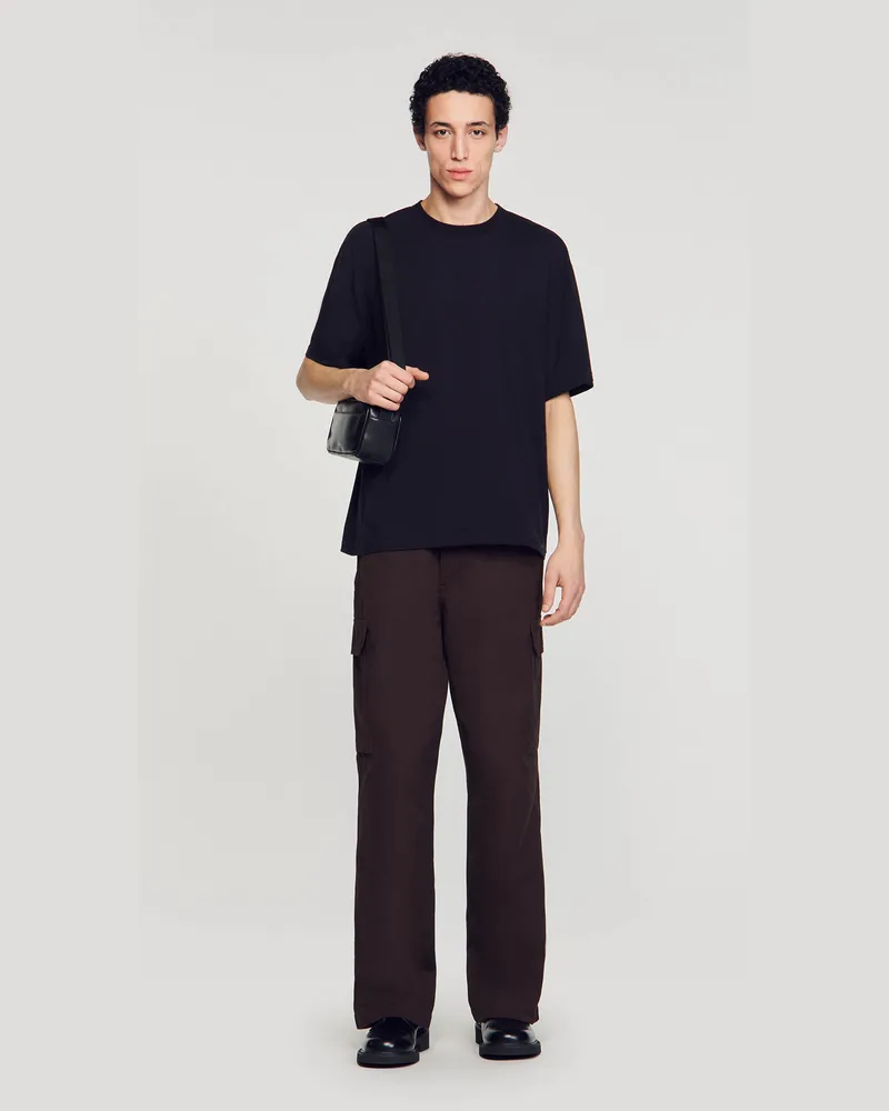 Sandro Oversize-T-Shirt Schwarz