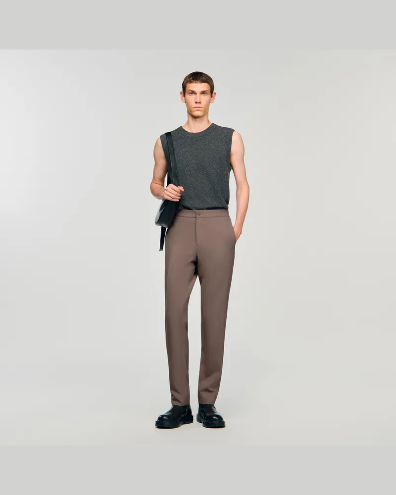 Sandro Jersey-Hose Taupe