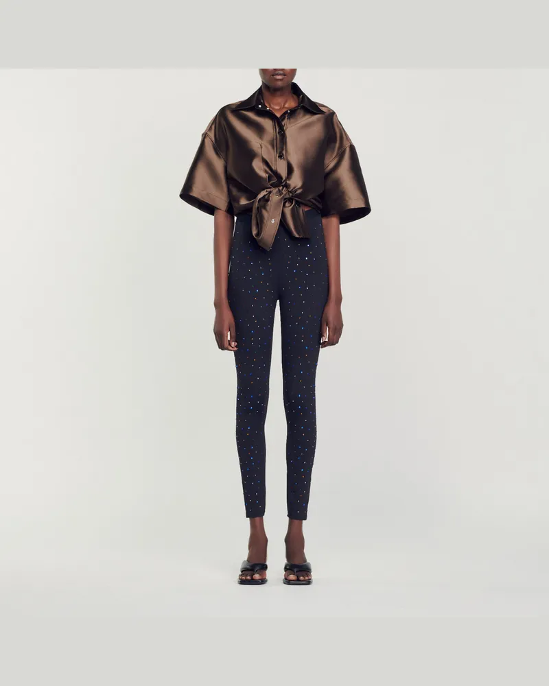 Sandro Strass-Legging Schwarz