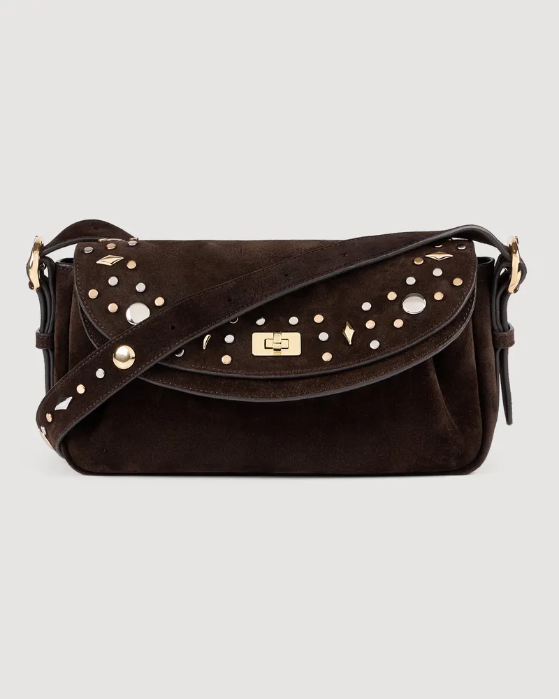 Sandro Tasche LE MAMBO JANYS mit Nieten Dunkel-braun