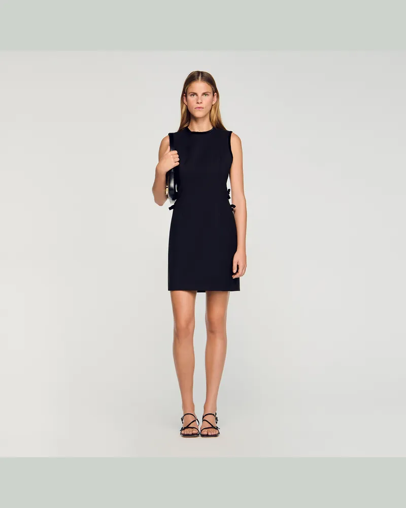 Sandro Kurzes Kleid mit Cut-Outs Schwarz