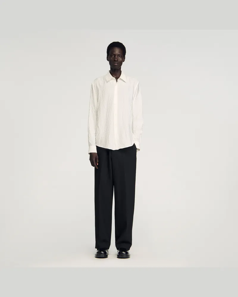 Sandro Hemd mit Knittereffekt Off