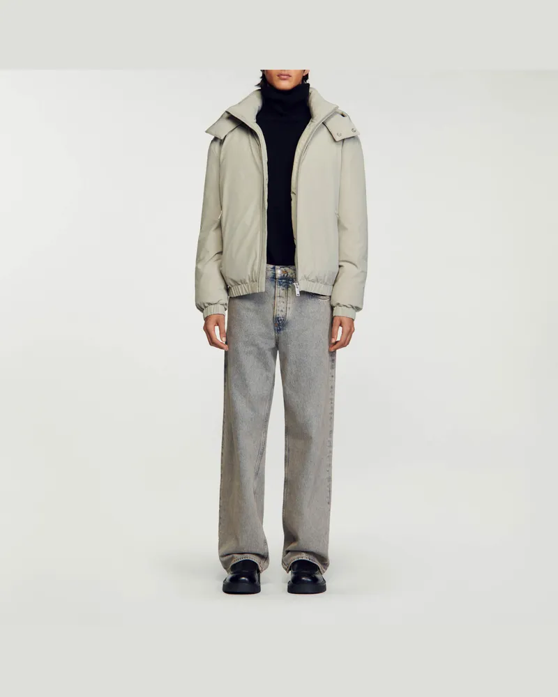Sandro Daunenjacke mit Kapuze Mastix