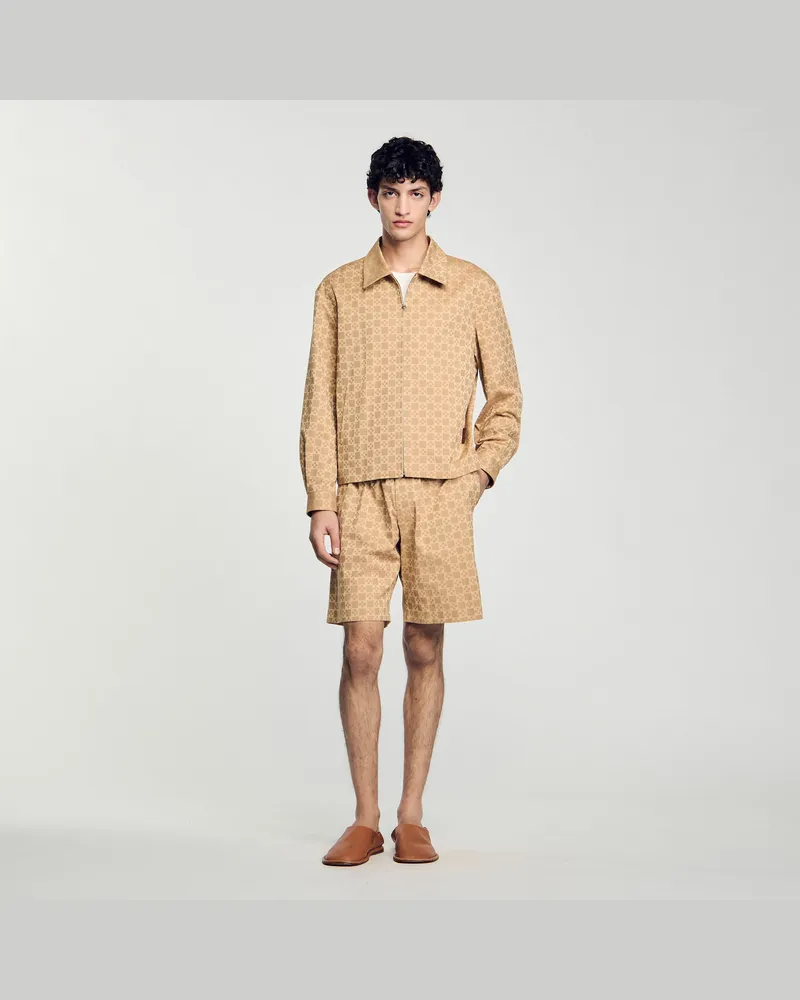 Sandro Blouson mit Reißverschluss Sand