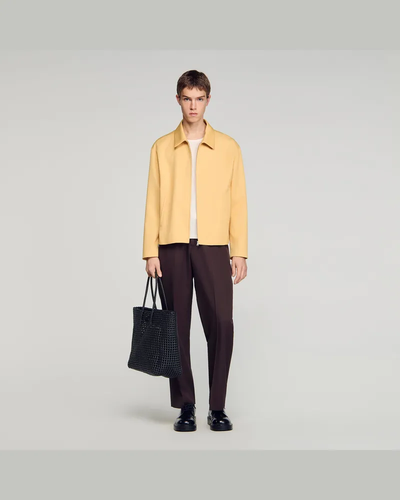Sandro Blouson mit Reißverschluss Blass-gelb
