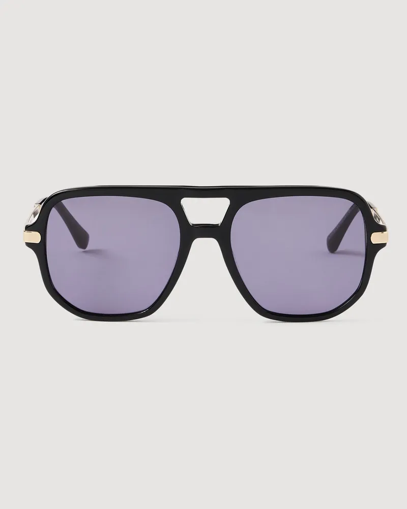 Sandro Sonnenbrille aus Metall und Acetat Schwarz