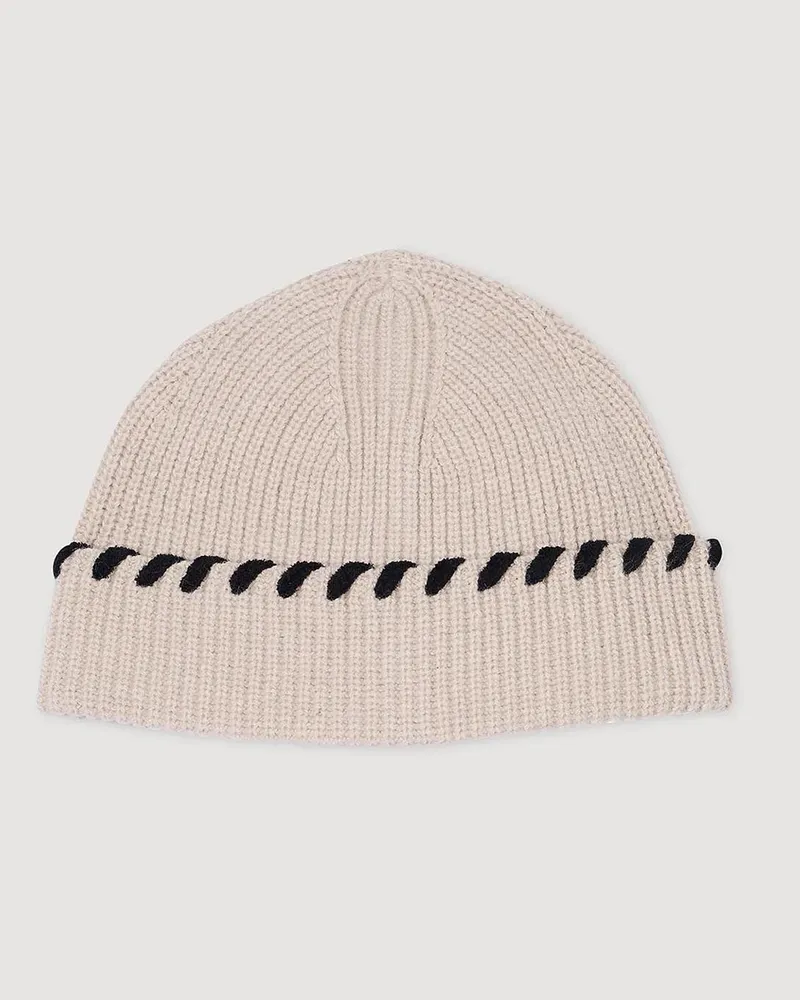 Sandro Strickmütze Beige