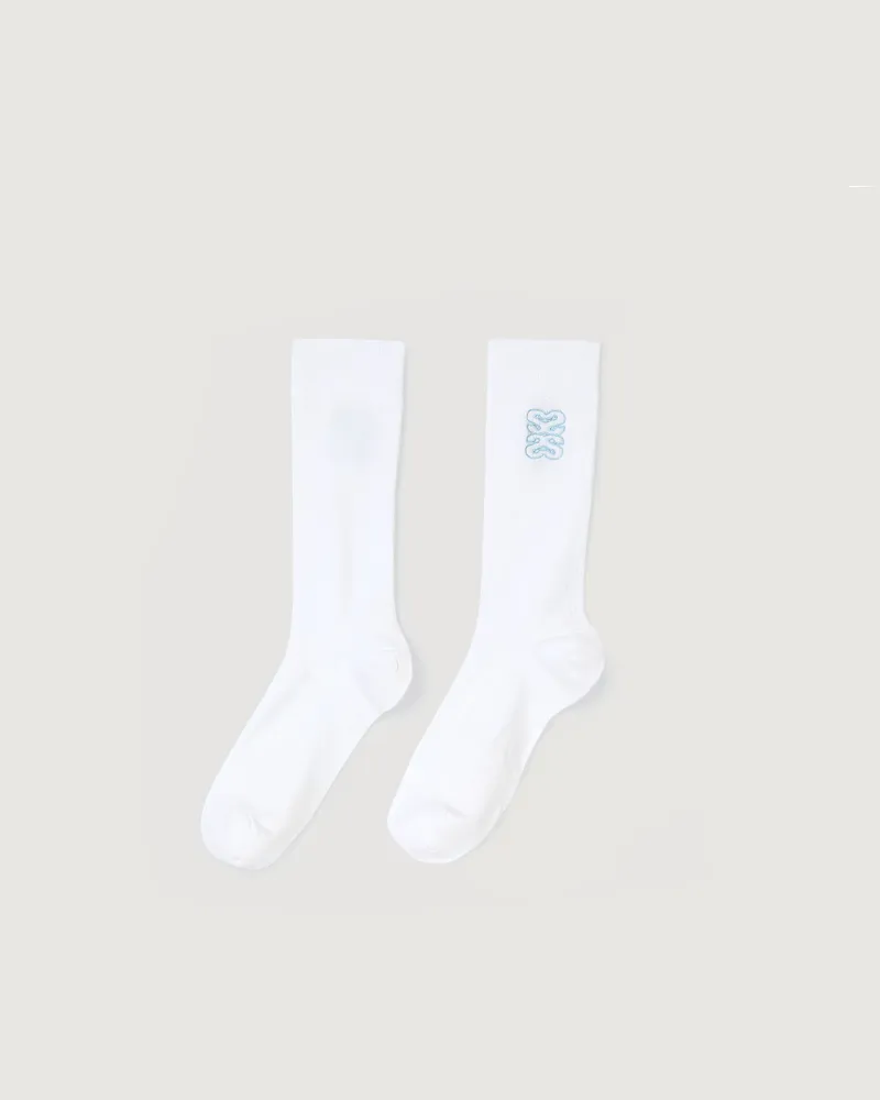 Sandro Bestickte Socken Weiß