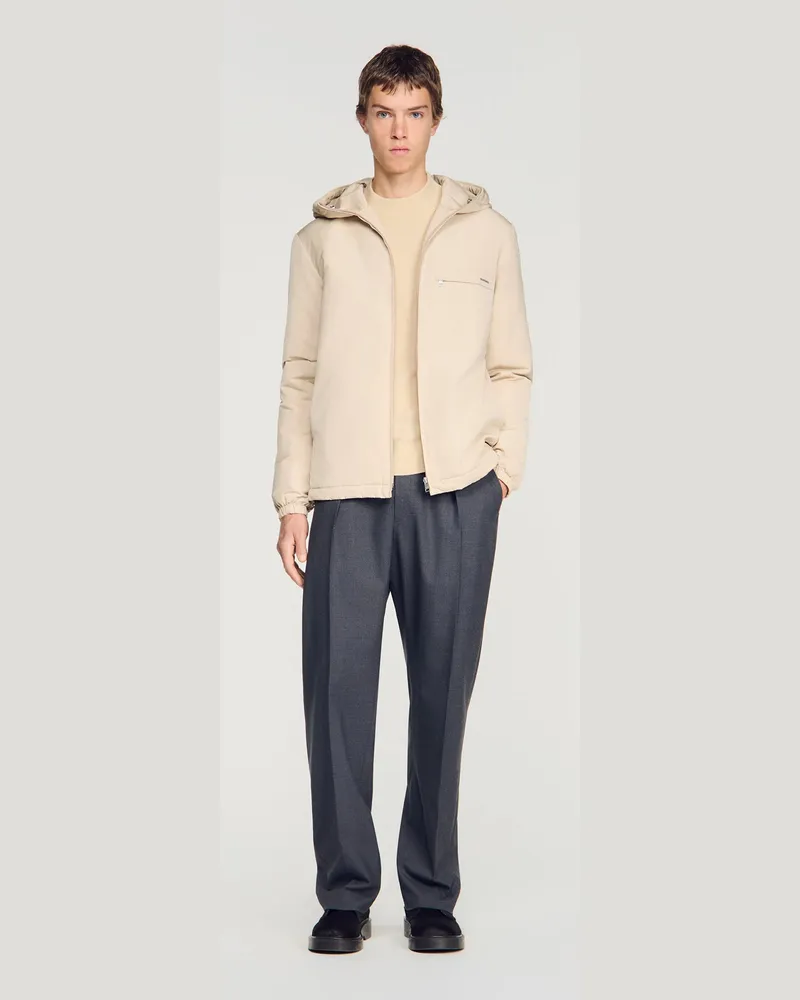 Sandro Windjacke aus Nylon Beige