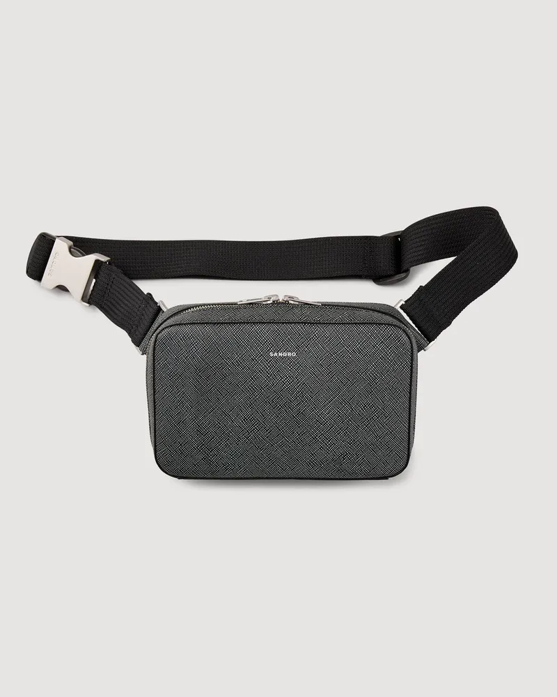 Sandro Kleine Tasche aus rekonstituiertes Leder Graphites