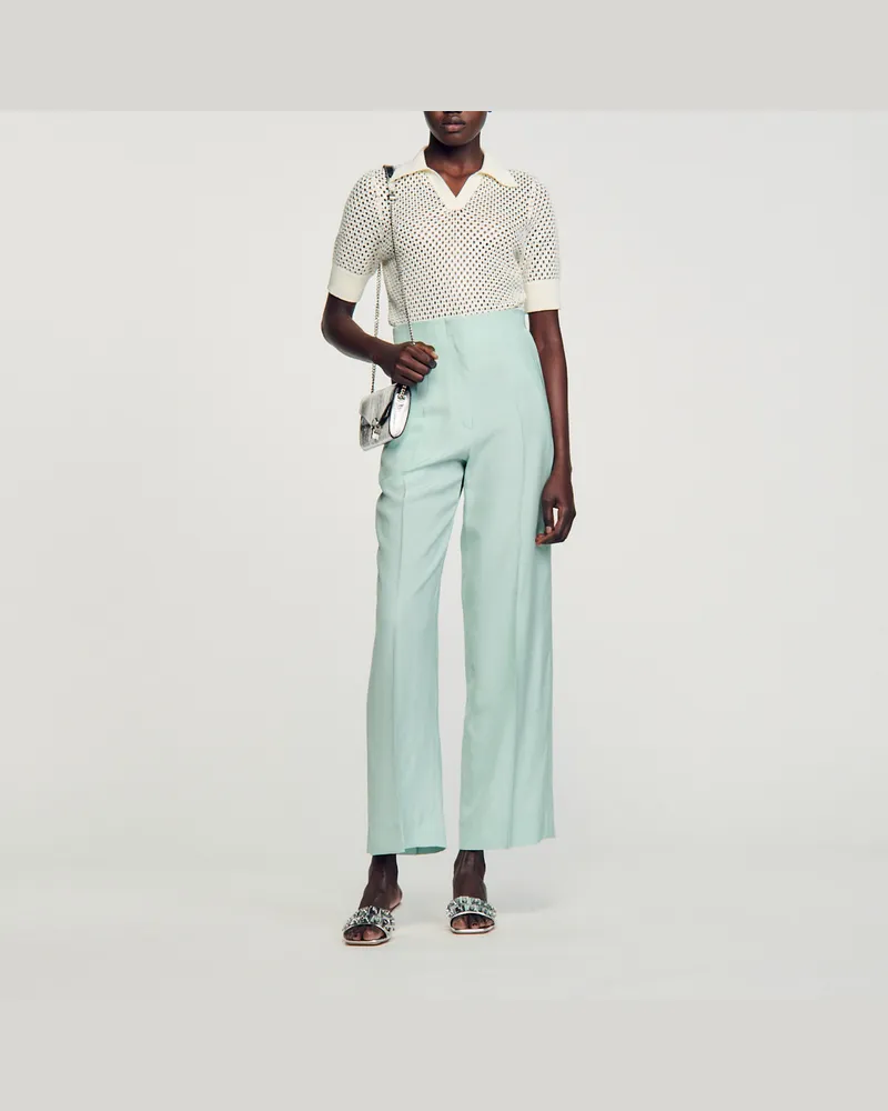 Sandro Weite Hose Wasser-grün