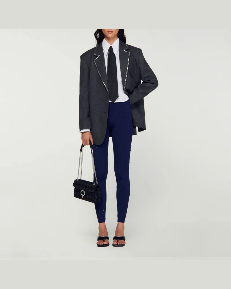 Sandro Strass-Legging Marineblau