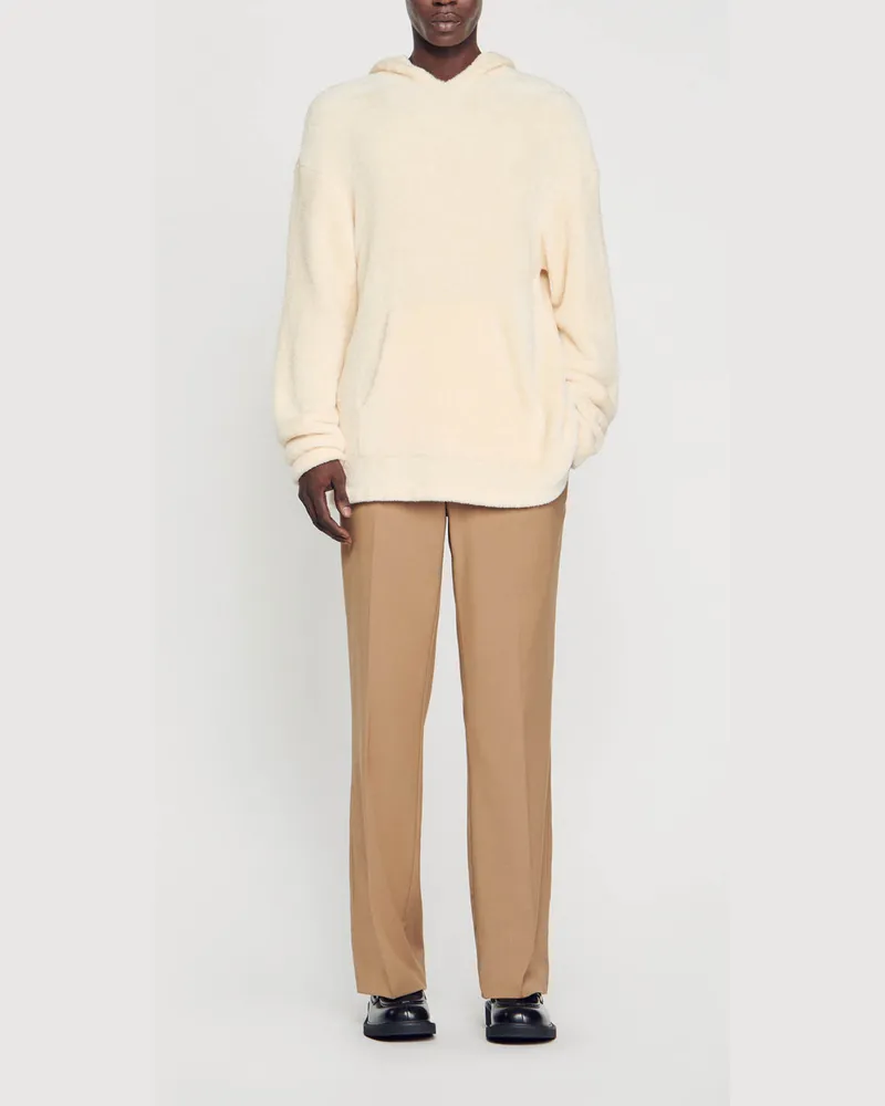 Sandro Fleece-Hoodie Ecru