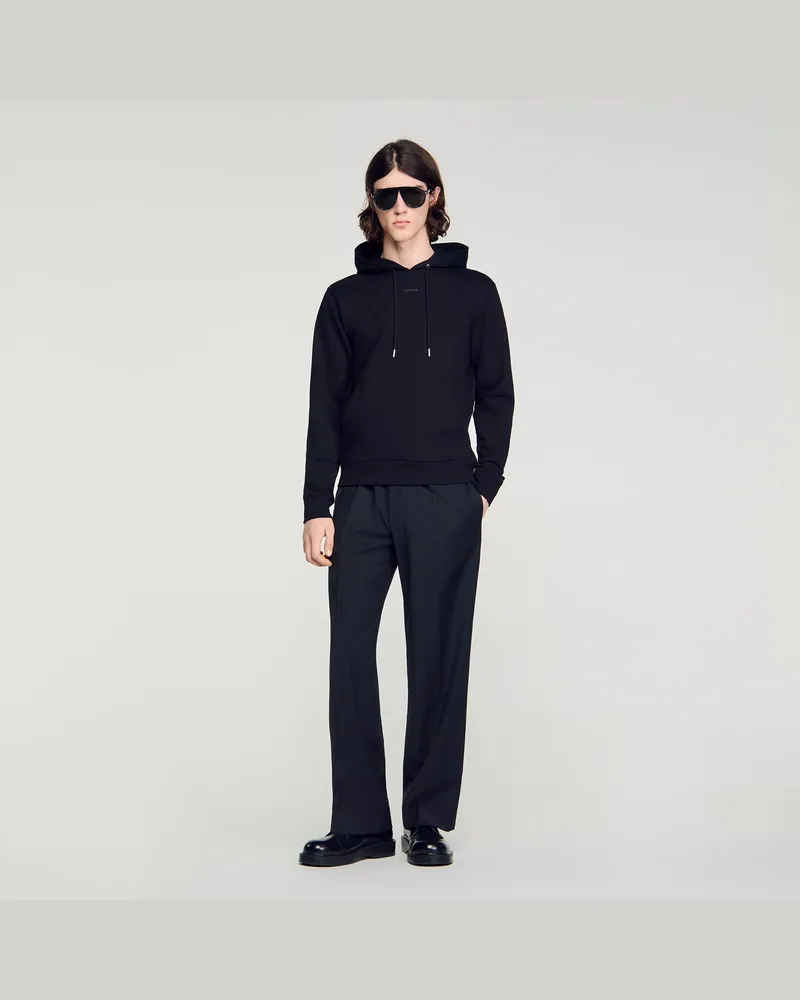 Sandro Logo-Sweatshirt Schwarz