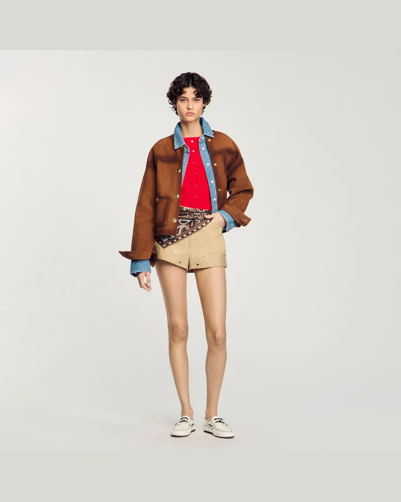 Sandro Carpenter-Shorts Beige