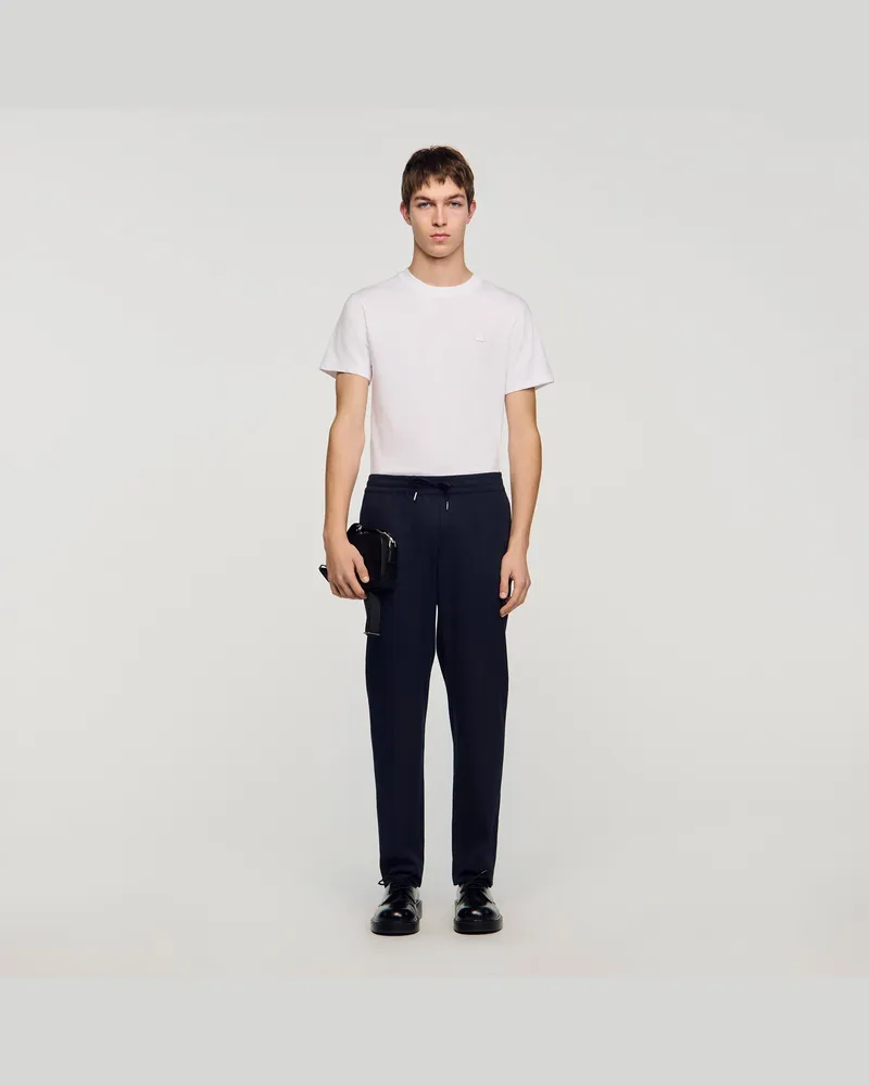Sandro Elastische Hose mit geradem Schnitt Midnight