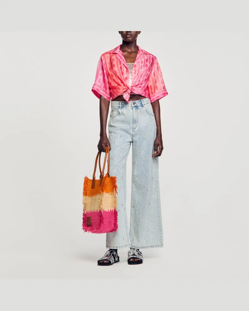 Sandro Hemdbluse mit Paisley-Print Rosa