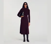Langes Strickkleid im 2-in-1-Look